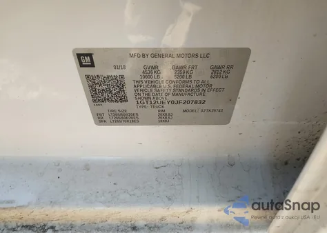 2018 GMC Sierra K2500 Denali z USA, uszkodzony, nr VIN 1GT12UEY0JF207832